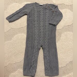 Next Gray Cable Knit Kids Footie